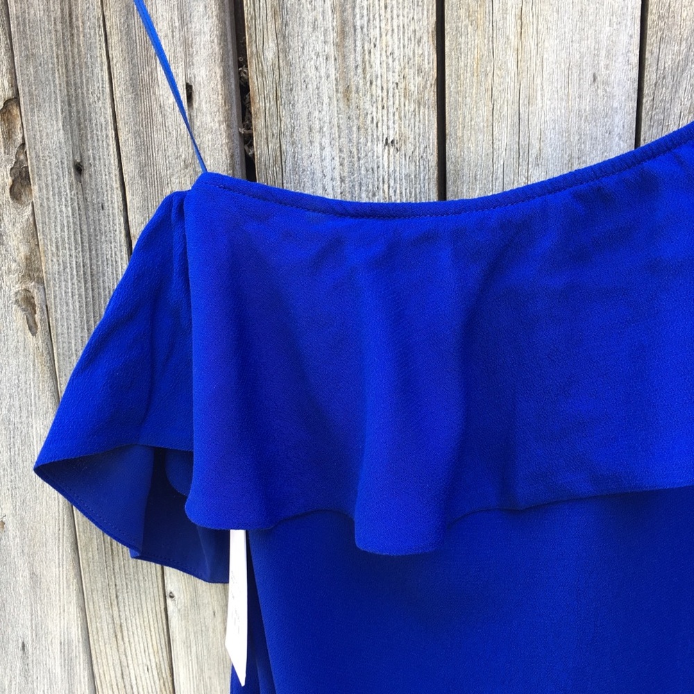 NWT Astr One Shoulder Dress Blue - Picture 6 of 8